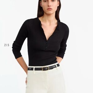 Nili Lotan Black Long Sleeve Henly